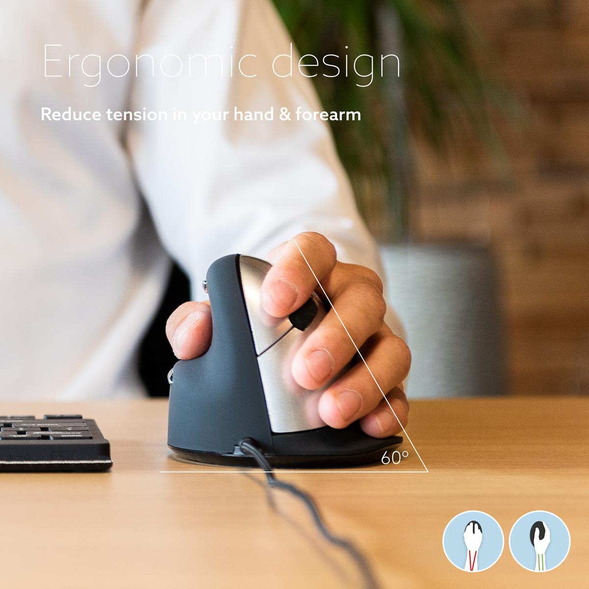 He Ergonomic Mouse M Left Wired