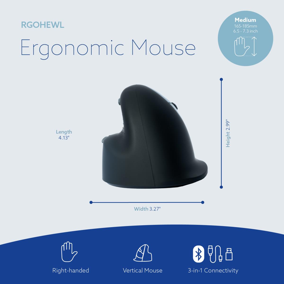 He Ergonomic Mouse M Right Wireless