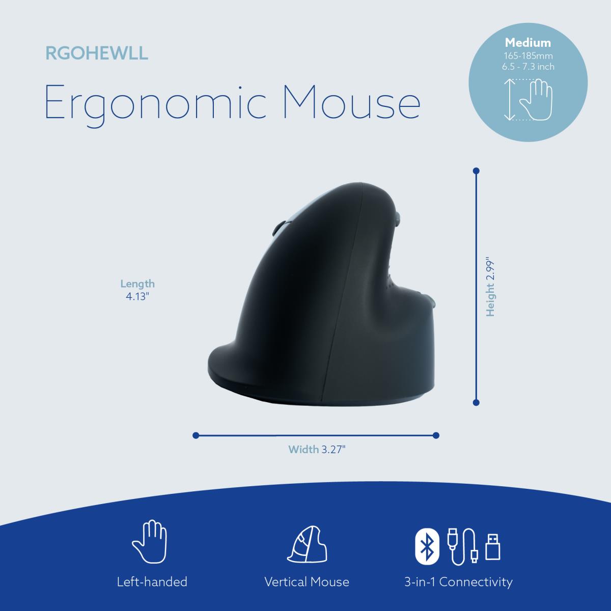 He Ergonomic Mouse M Left Wireless