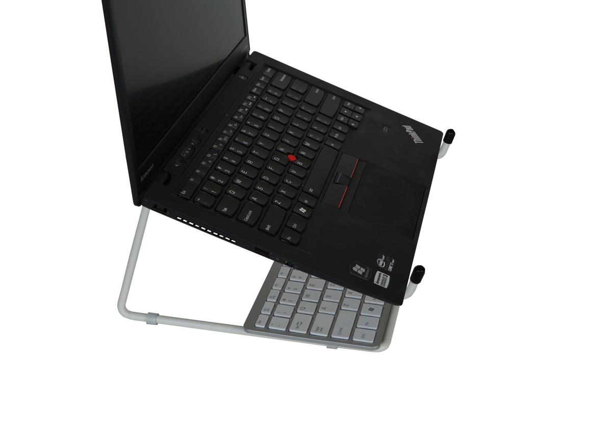 Steel Office Laptop Stand White