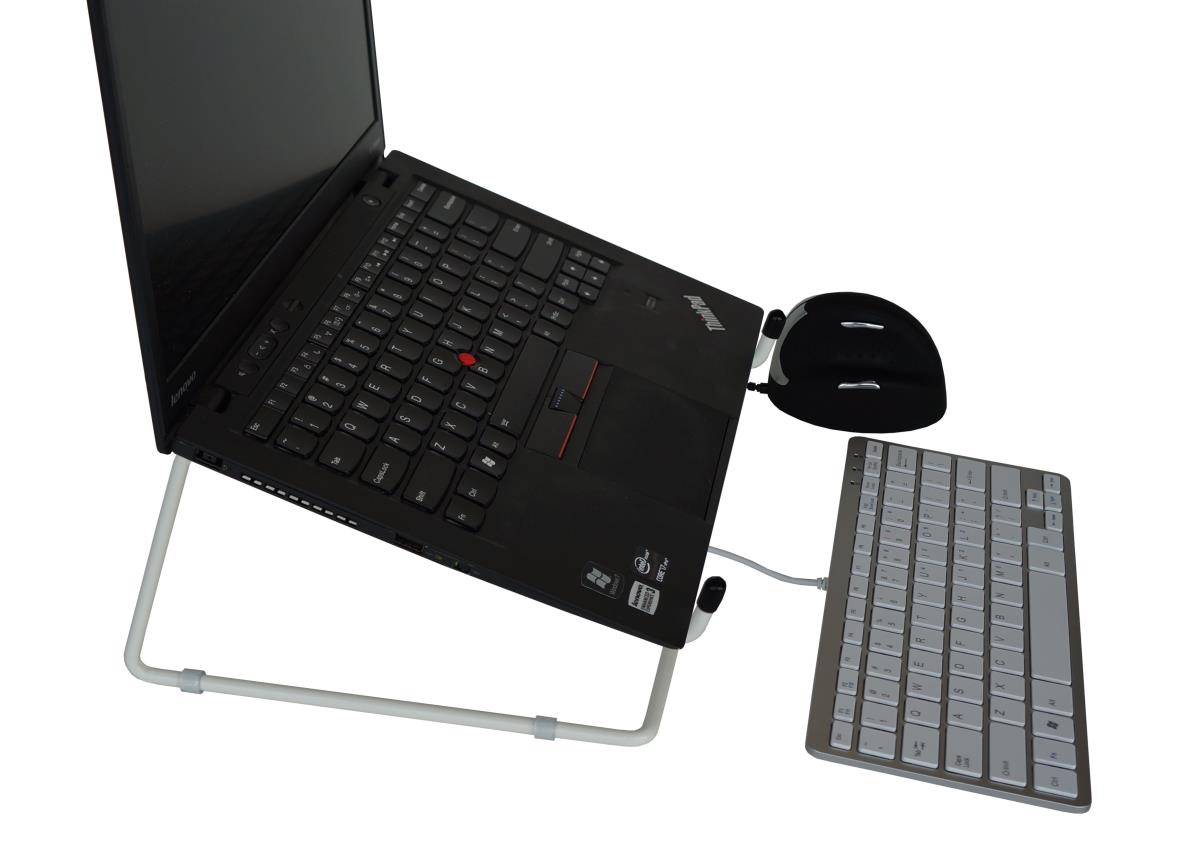 Steel Office Laptop Stand White