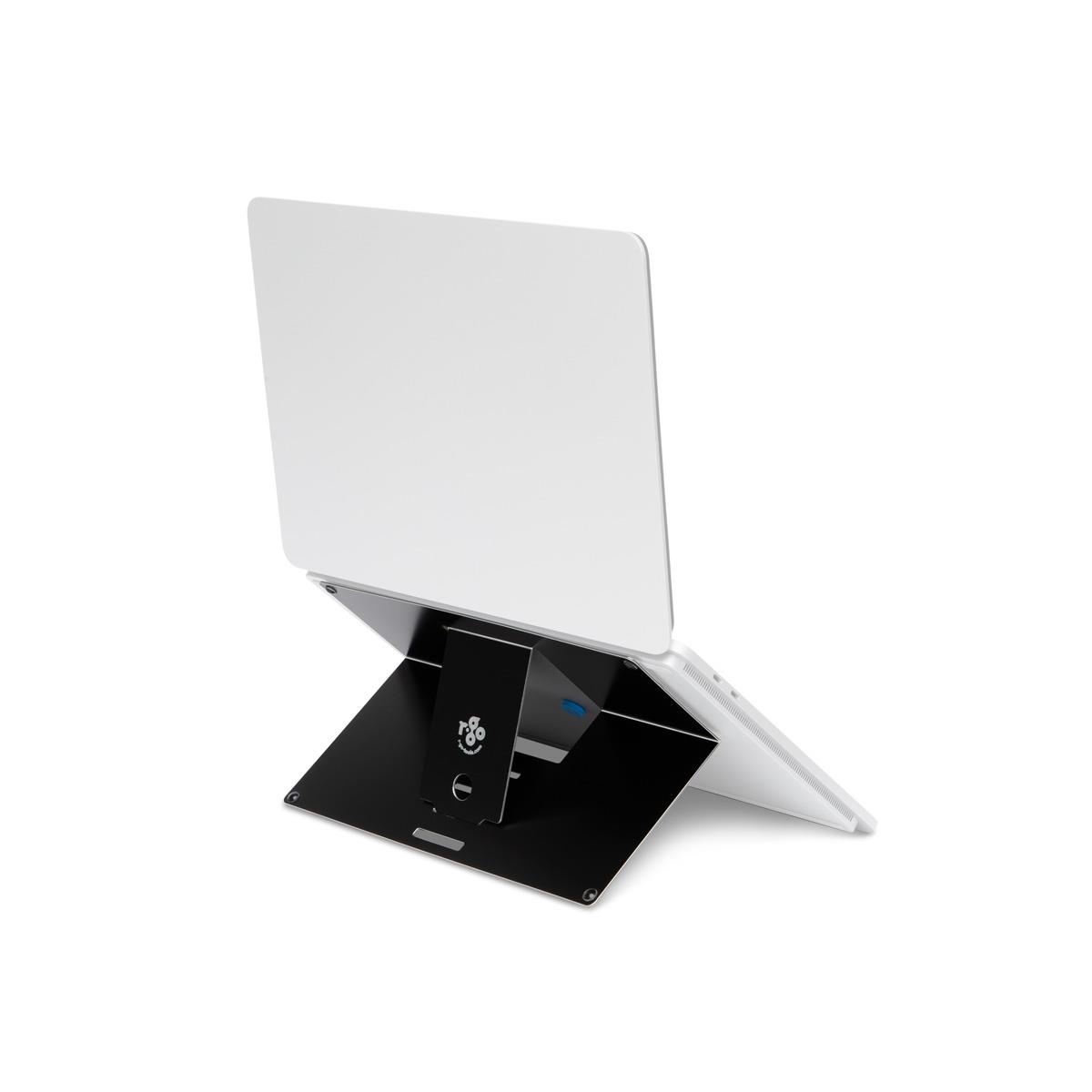Riser Attachable Laptop Stand Integrated Adjustable Black