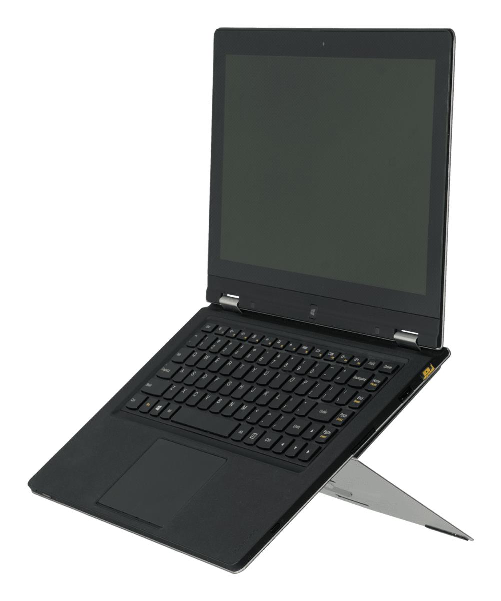 Riser Attachable Laptop Stand Integrated Adjustable Silver