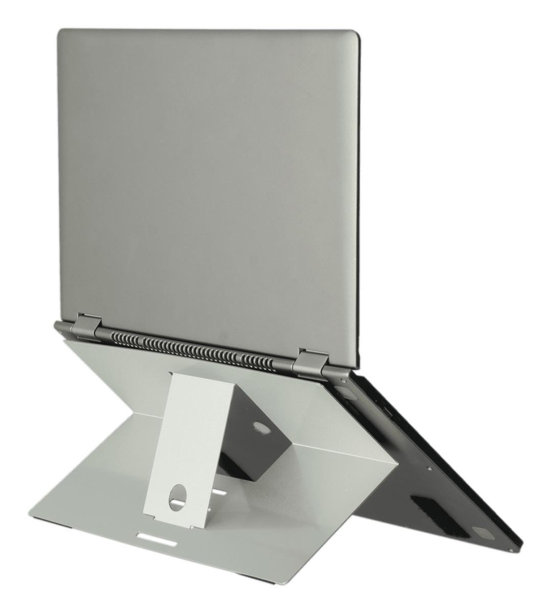 Riser Attachable Laptop Stand Integrated Adjustable Silver
