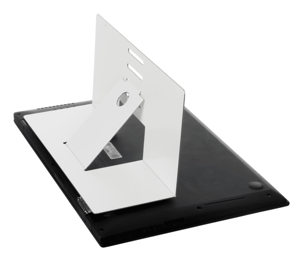 Riser Attachable Laptop Stand Integrated Adjustable White