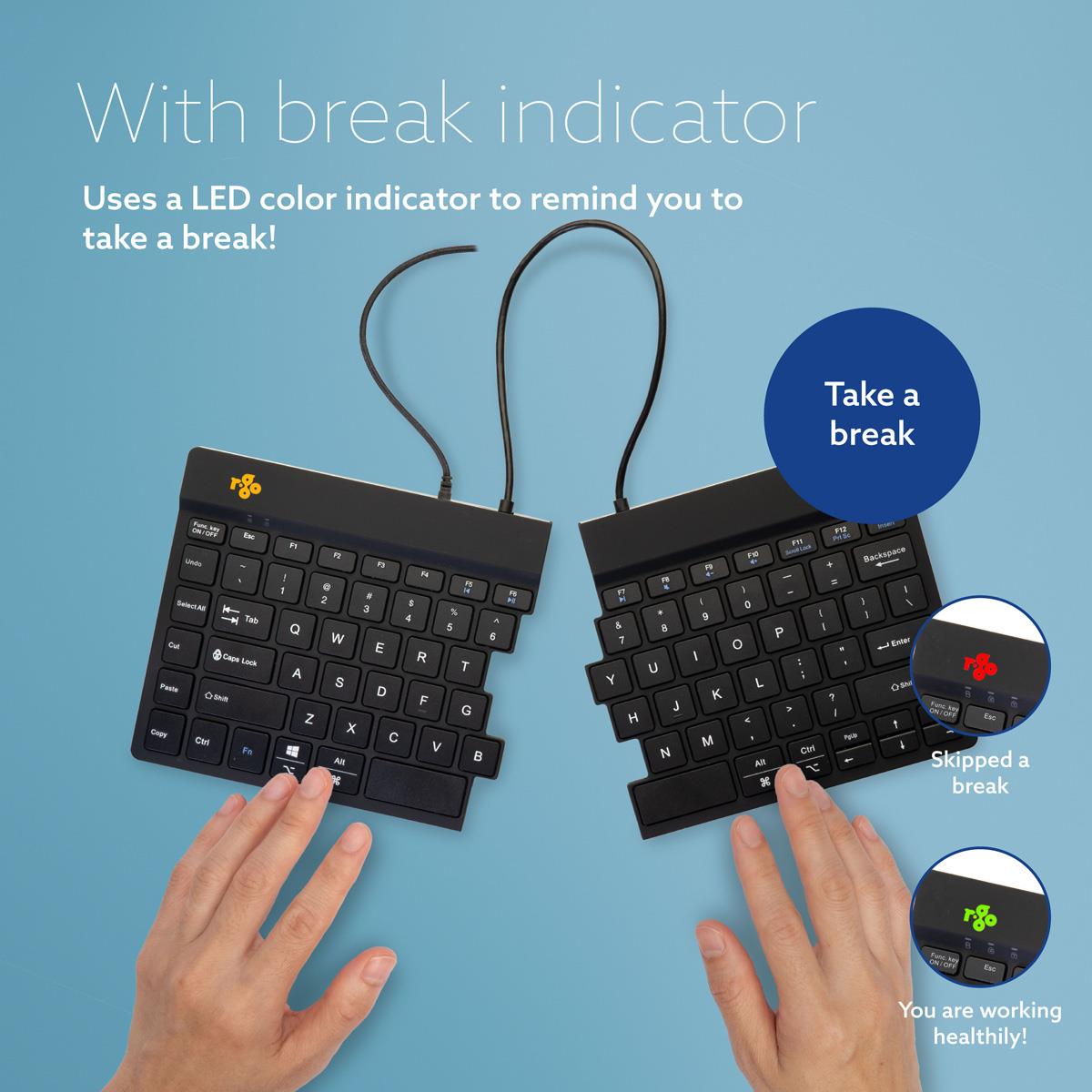 Split Ergonomic - Black - Qwerty Us