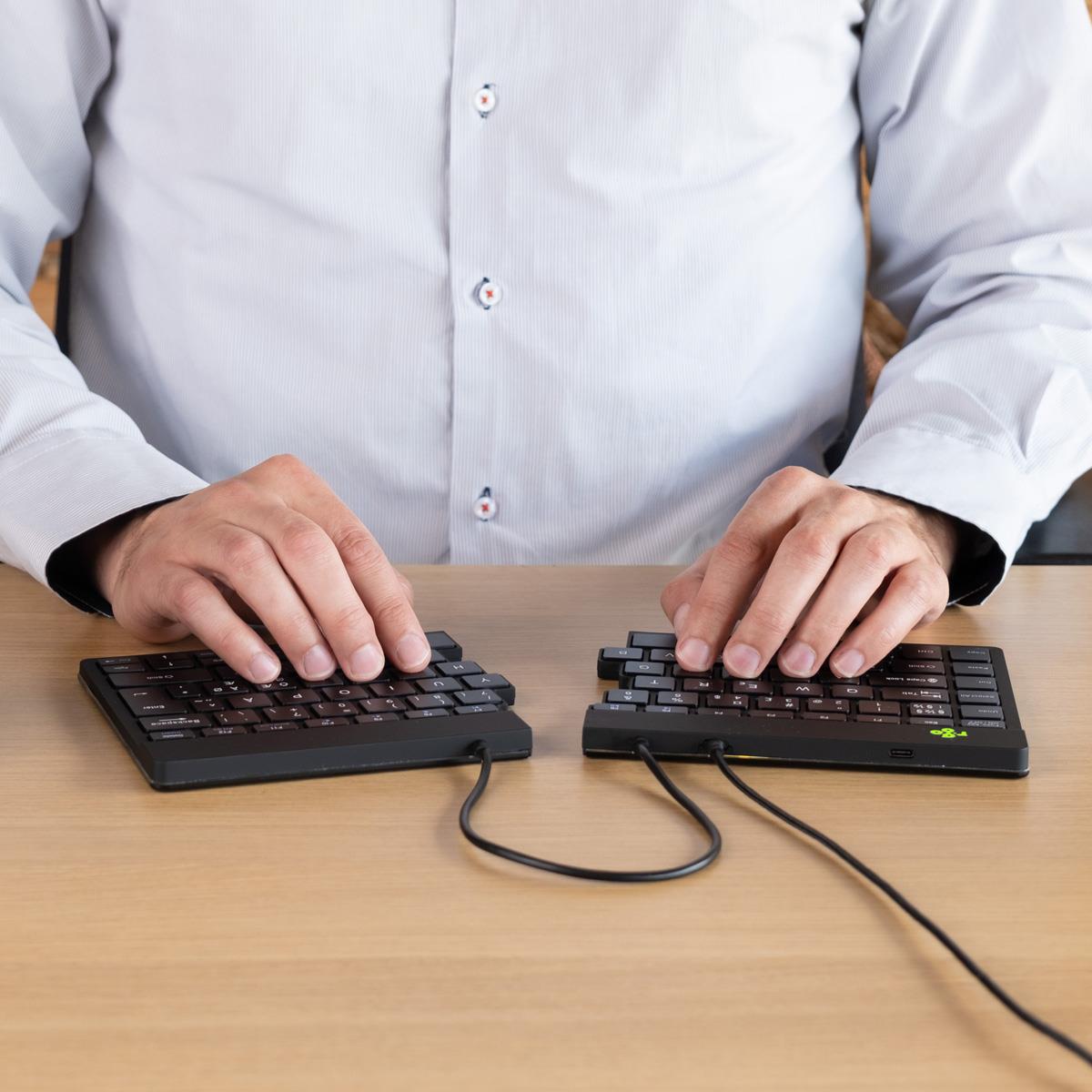 Split Ergonomic - Black - Qwerty Us