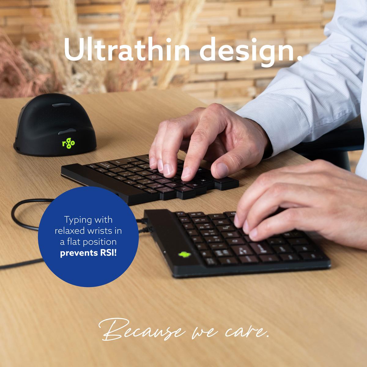 Split Ergonomic - Black - Qwerty Us
