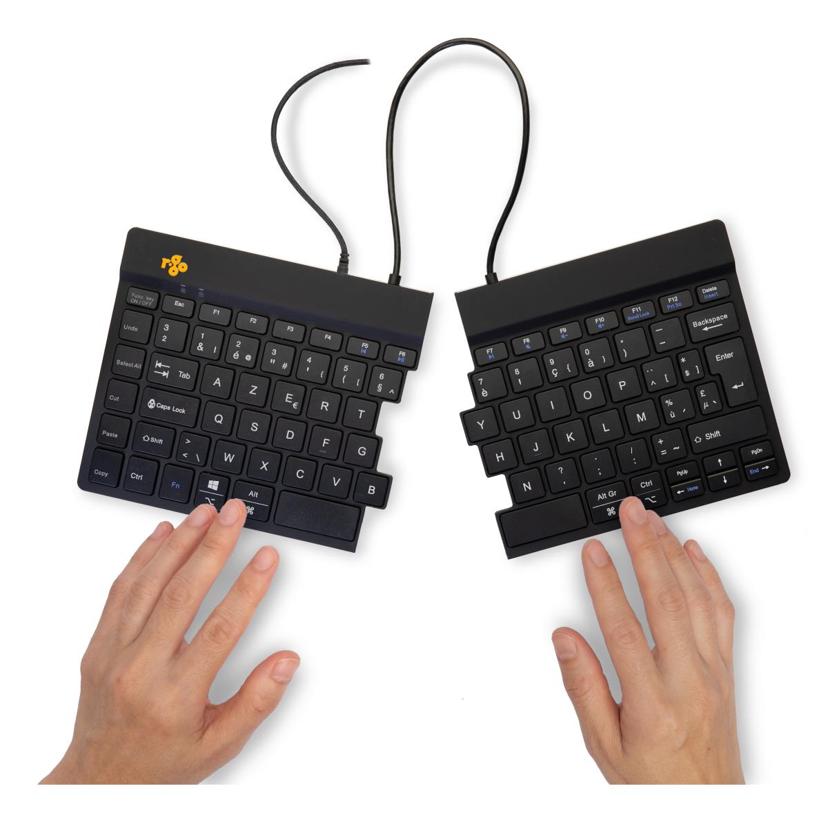 Split Ergonomic - Black - Azerty Belgian