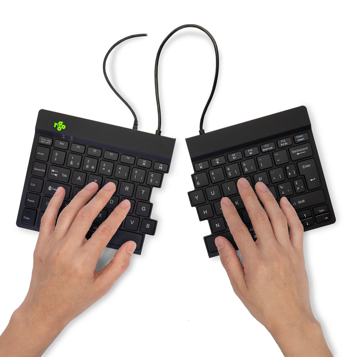Split Ergonomic - Black - Azerty Belgian
