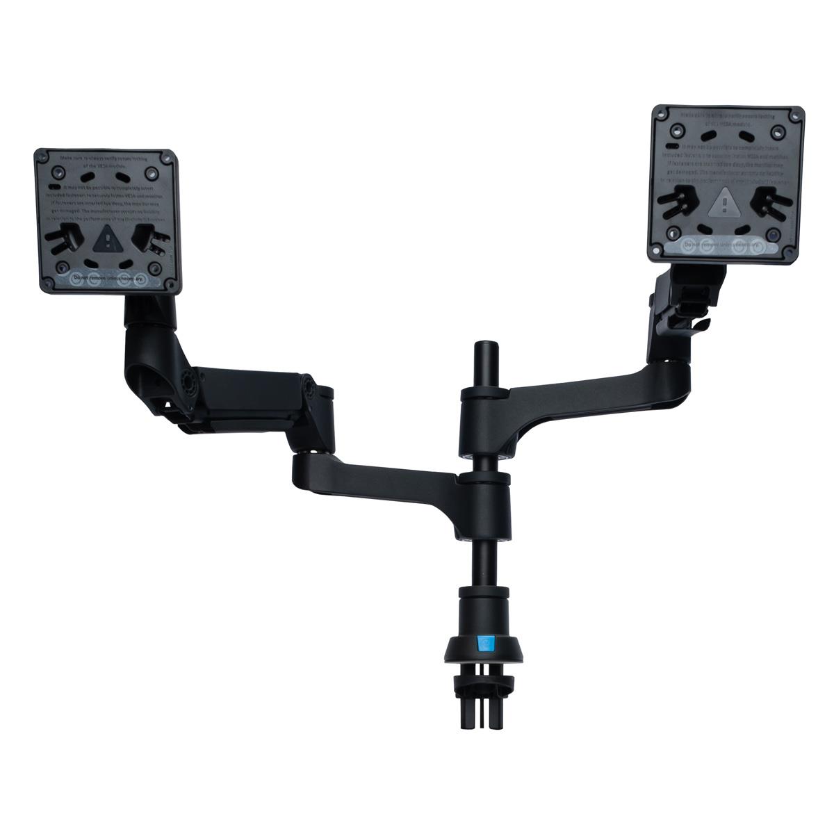 Caparo 4 Twin Monitor Arm Silver