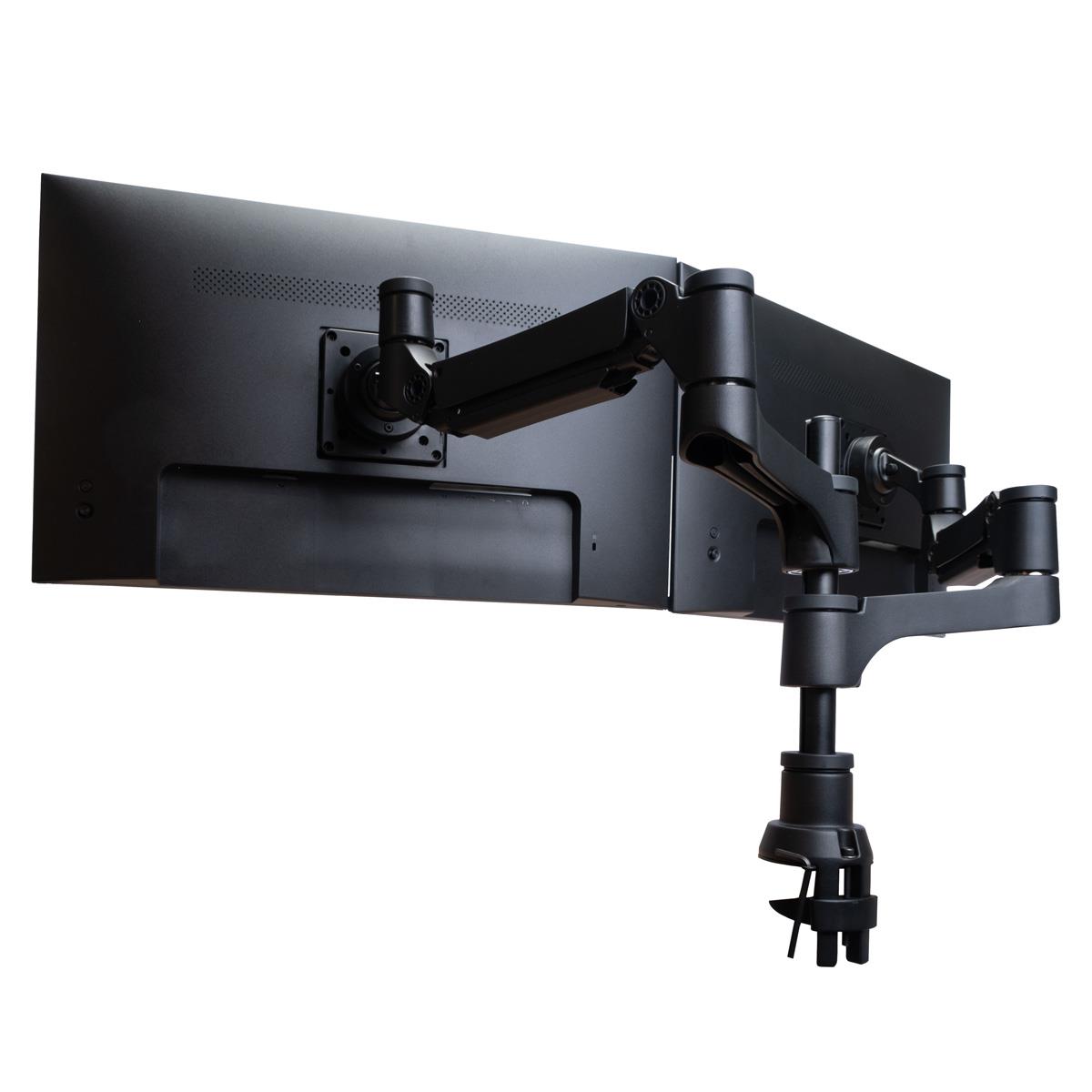 Caparo 4 Twin Monitor Arm Silver