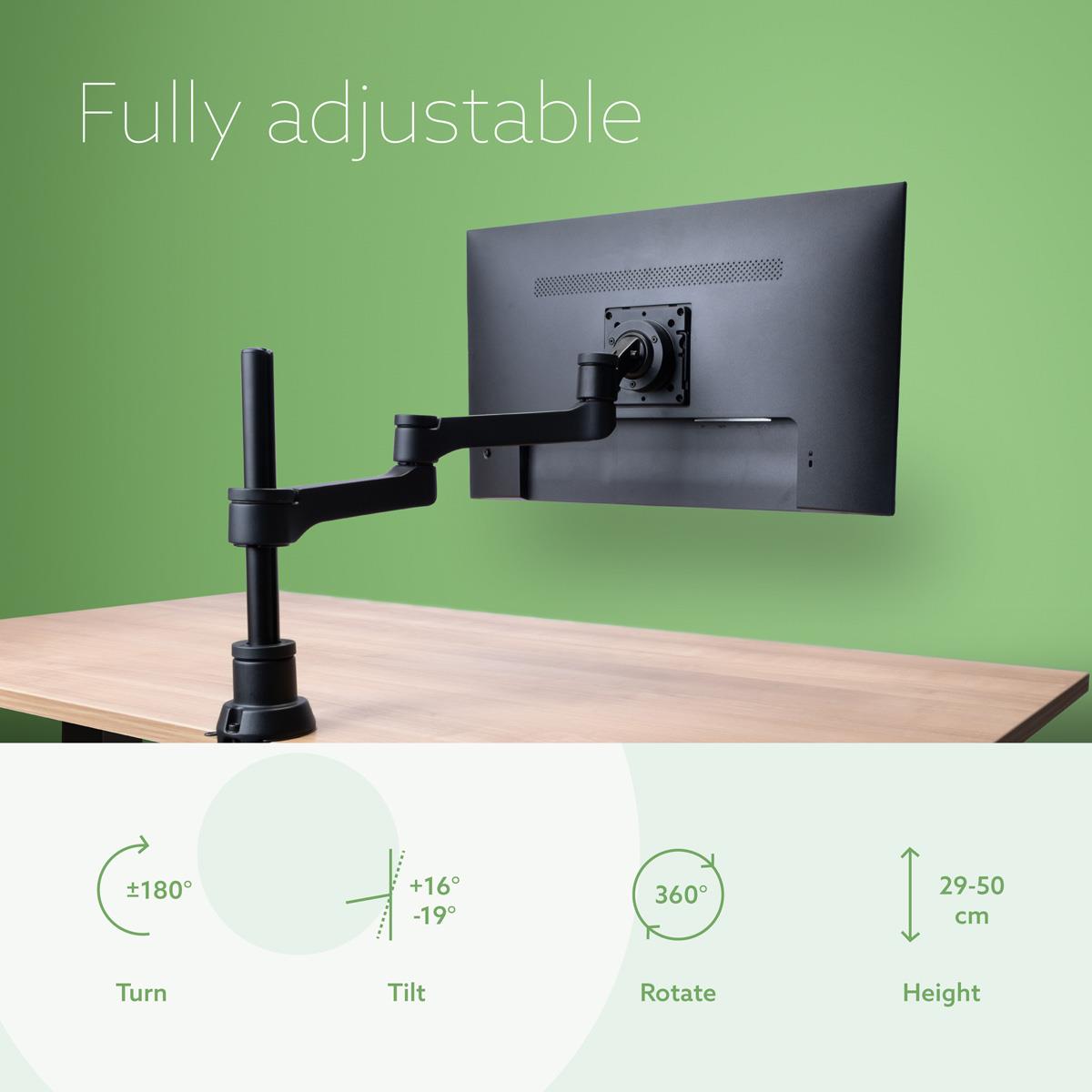 Zepher 4 Monitor Arm Silver