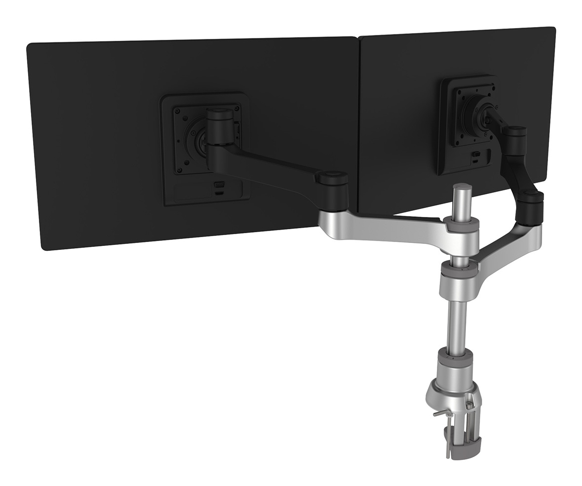 Zepher 4 Twin Monitor Arm Silver