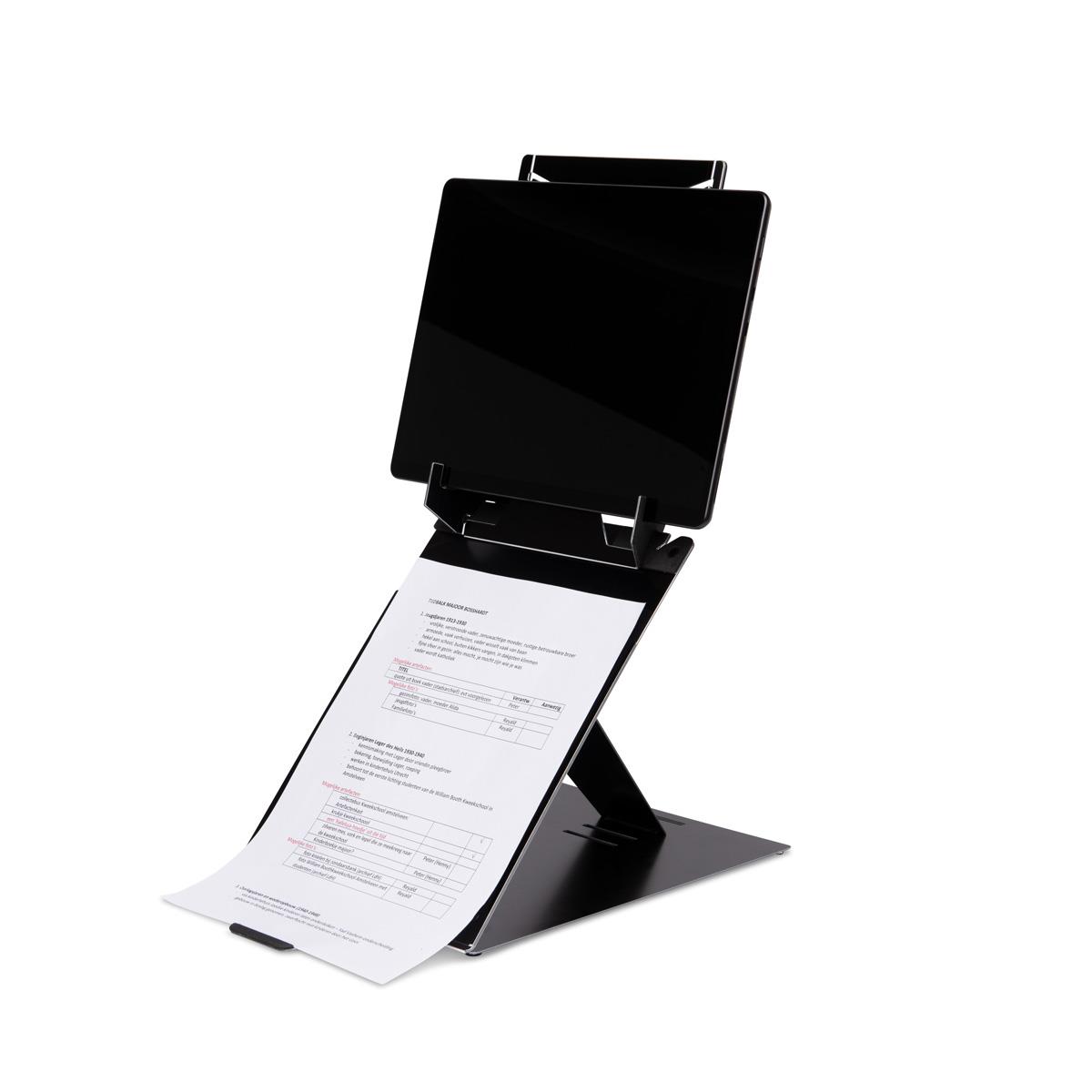 Riser Duo Tablet And Laptop Adjustable Stand Black