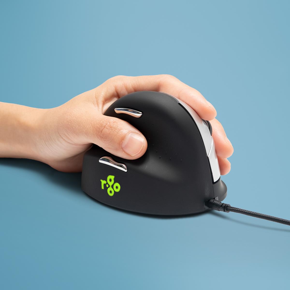 He Ergonomic Mouse - Left Handed - Large - Wired