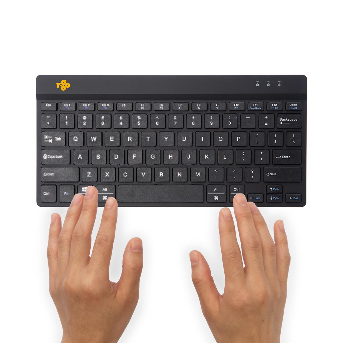 Compact Break Ergonomic - Keyboard - Wireless - Black - Qwerty Us
