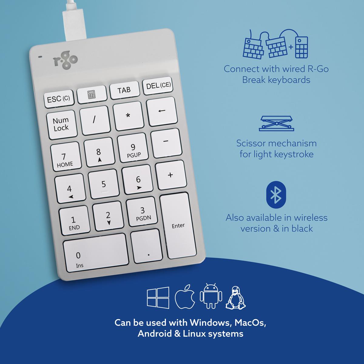 Numpad Break Numeric Keypad With White Wire