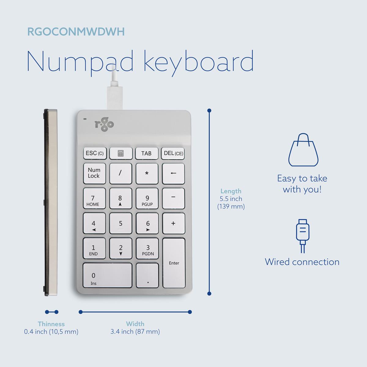 Numpad Break Numeric Keypad With White Wire