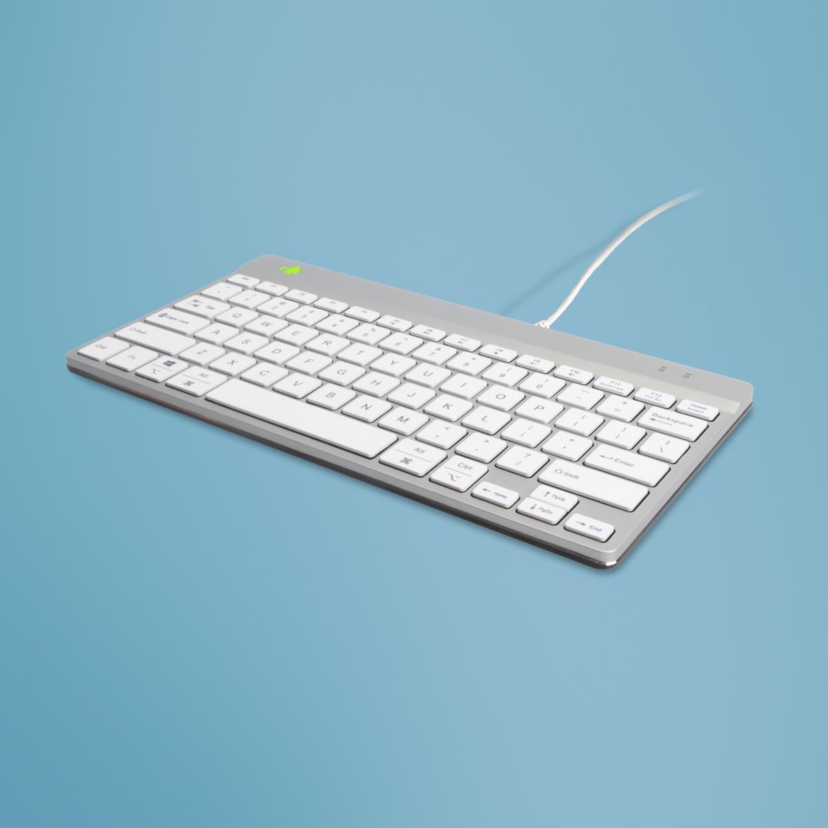 Compact Break Ergonomic - Keyboard - Wired - White - Qwerty Us