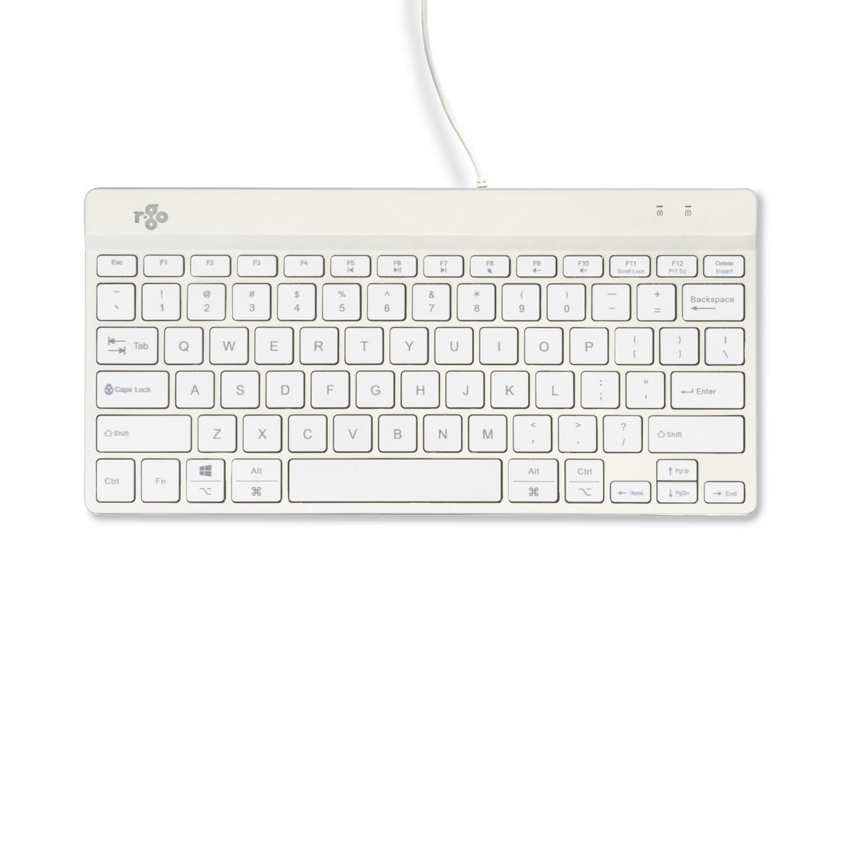 Compact Break Ergonomic - Keyboard - Wired - White - Qwerty Us