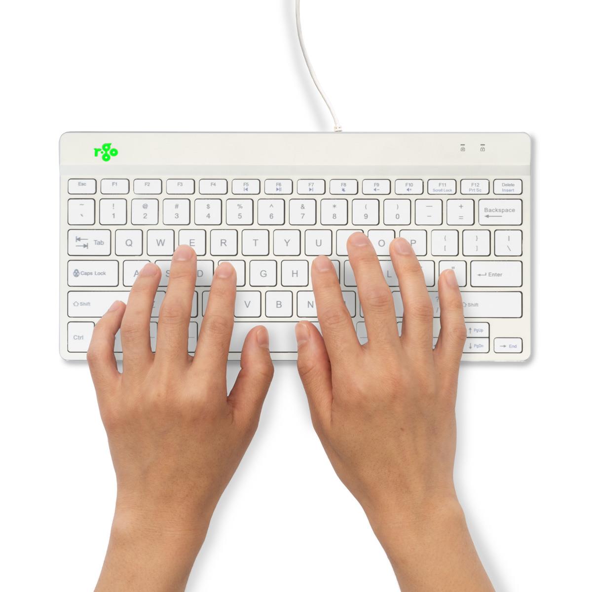 Compact Break Ergonomic - Keyboard - Wired - White - Qwerty Us