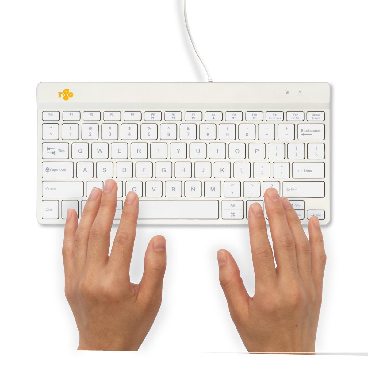 Compact Break Ergonomic - Keyboard - Wired - White - Qwerty Us