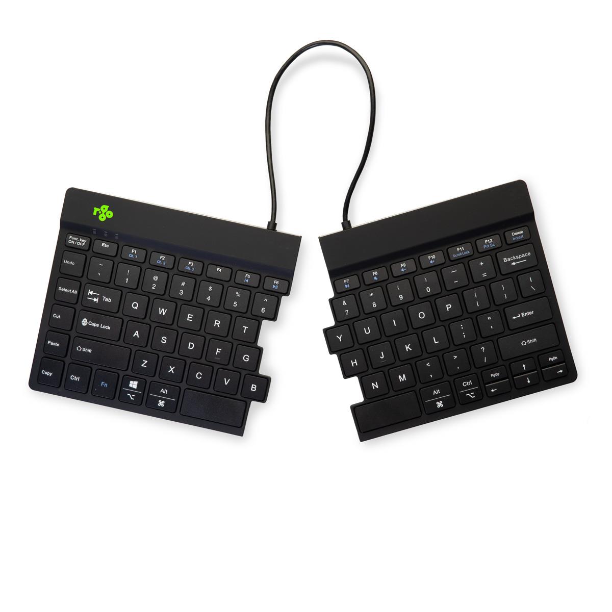 Split Break Ergonomic - Keyboard - Wireless - Black - Qwerty Us