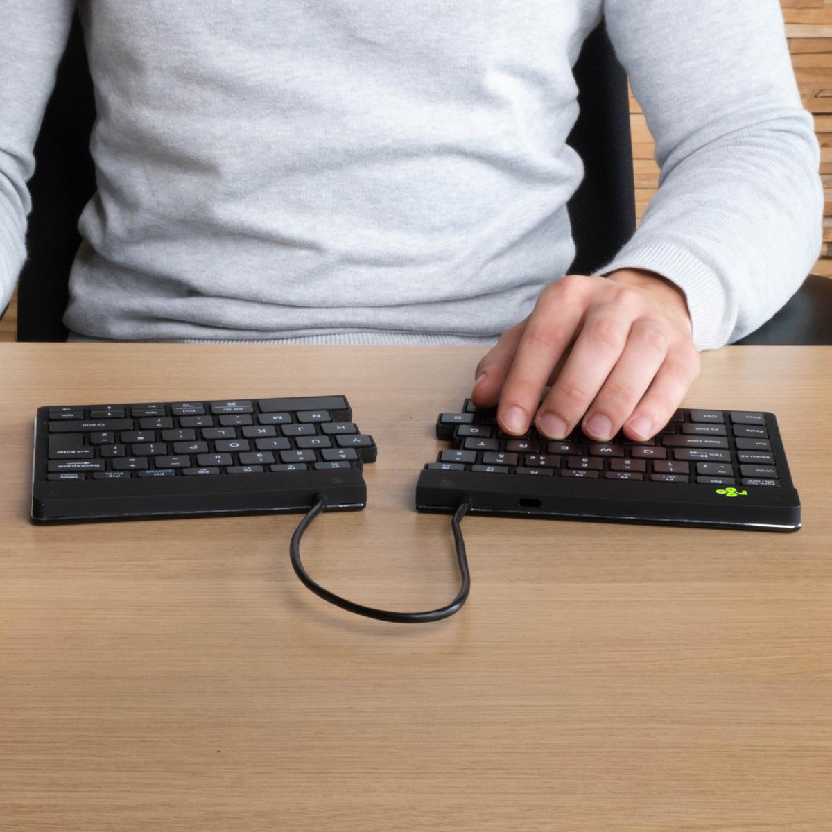 Split Break Ergonomic - Keyboard - Wireless - Black - Qwerty Us