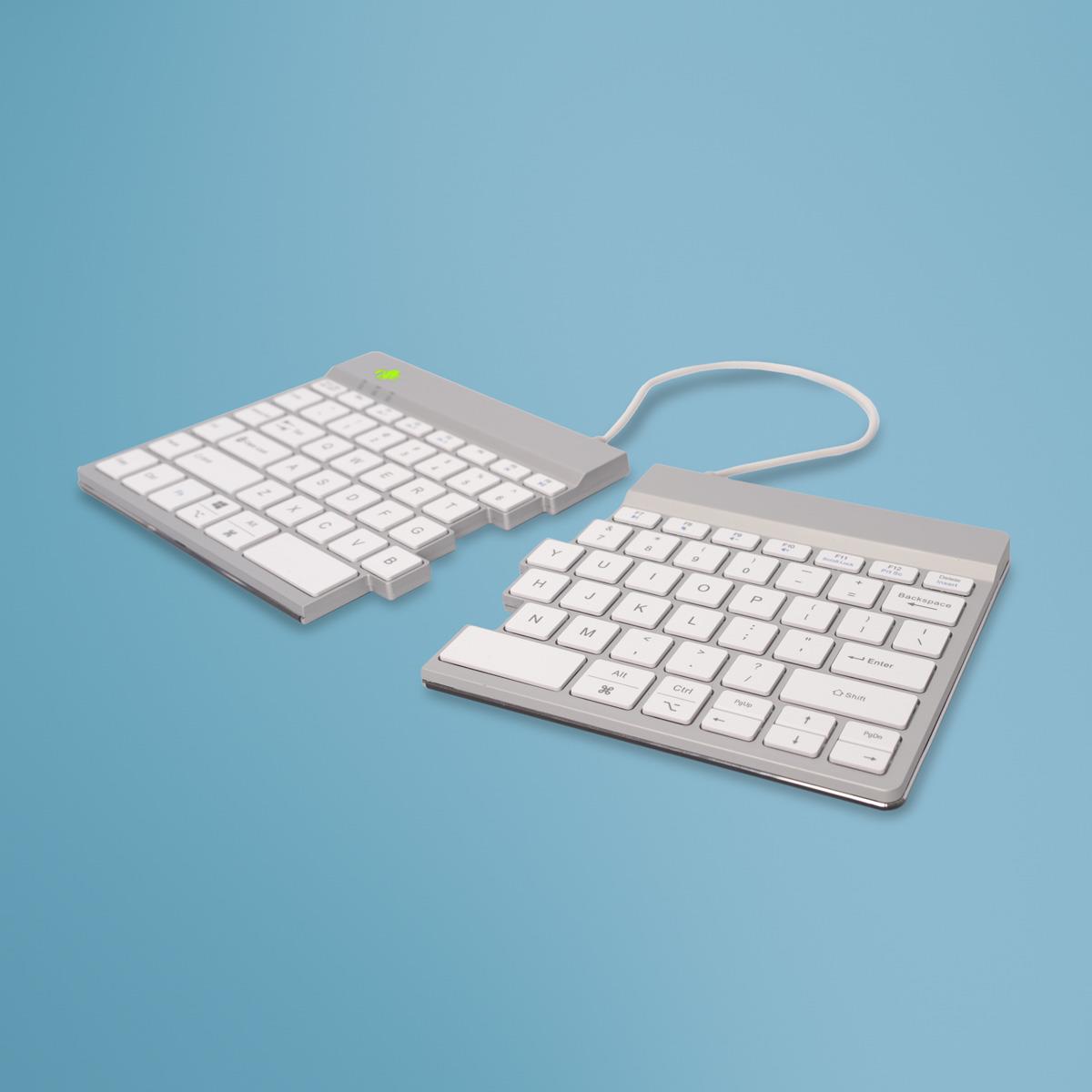 Split Break Ergonomic - Keyboard - Wireless - White - Qwerty Us