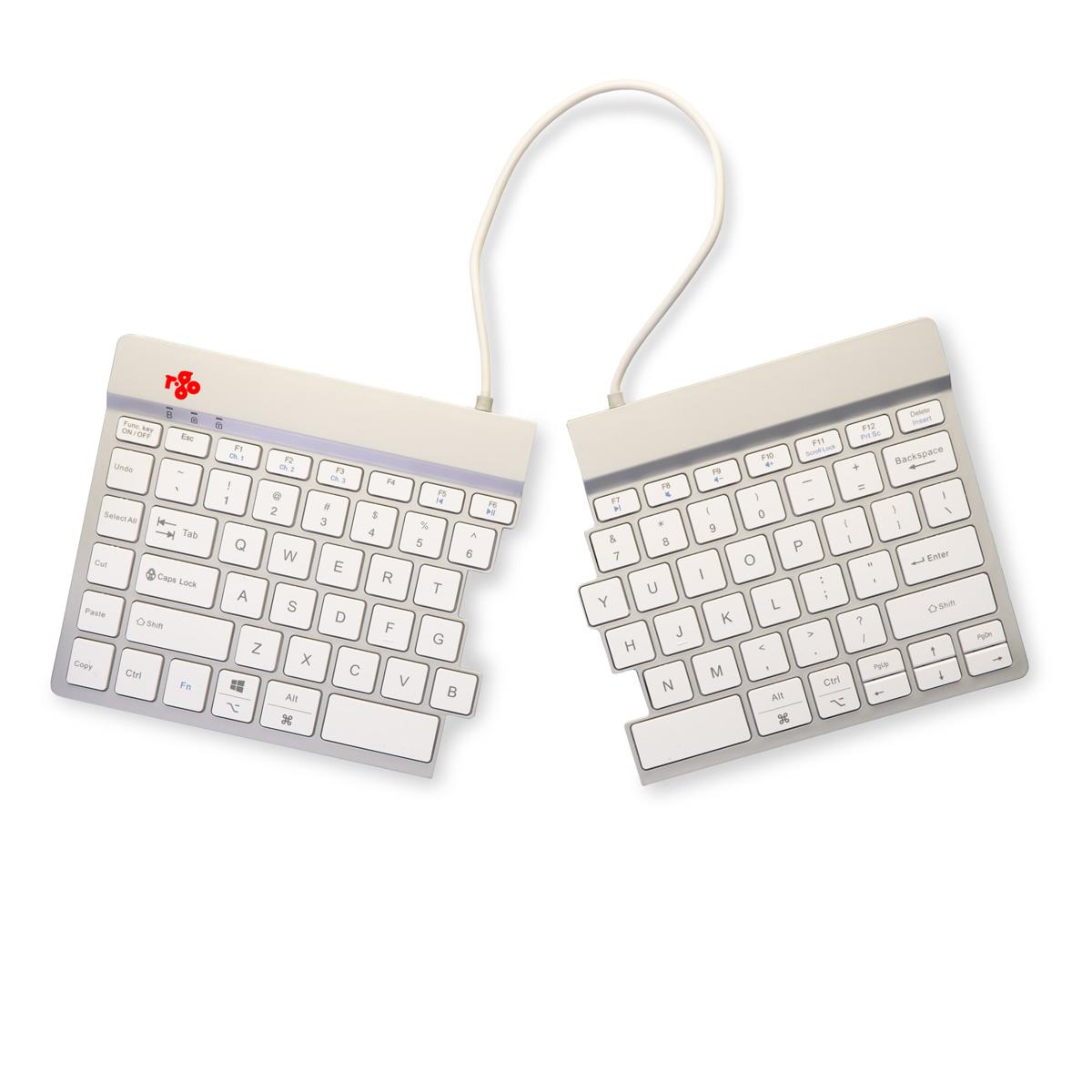 Split Break Ergonomic - Keyboard - Wireless - White - Qwerty Us