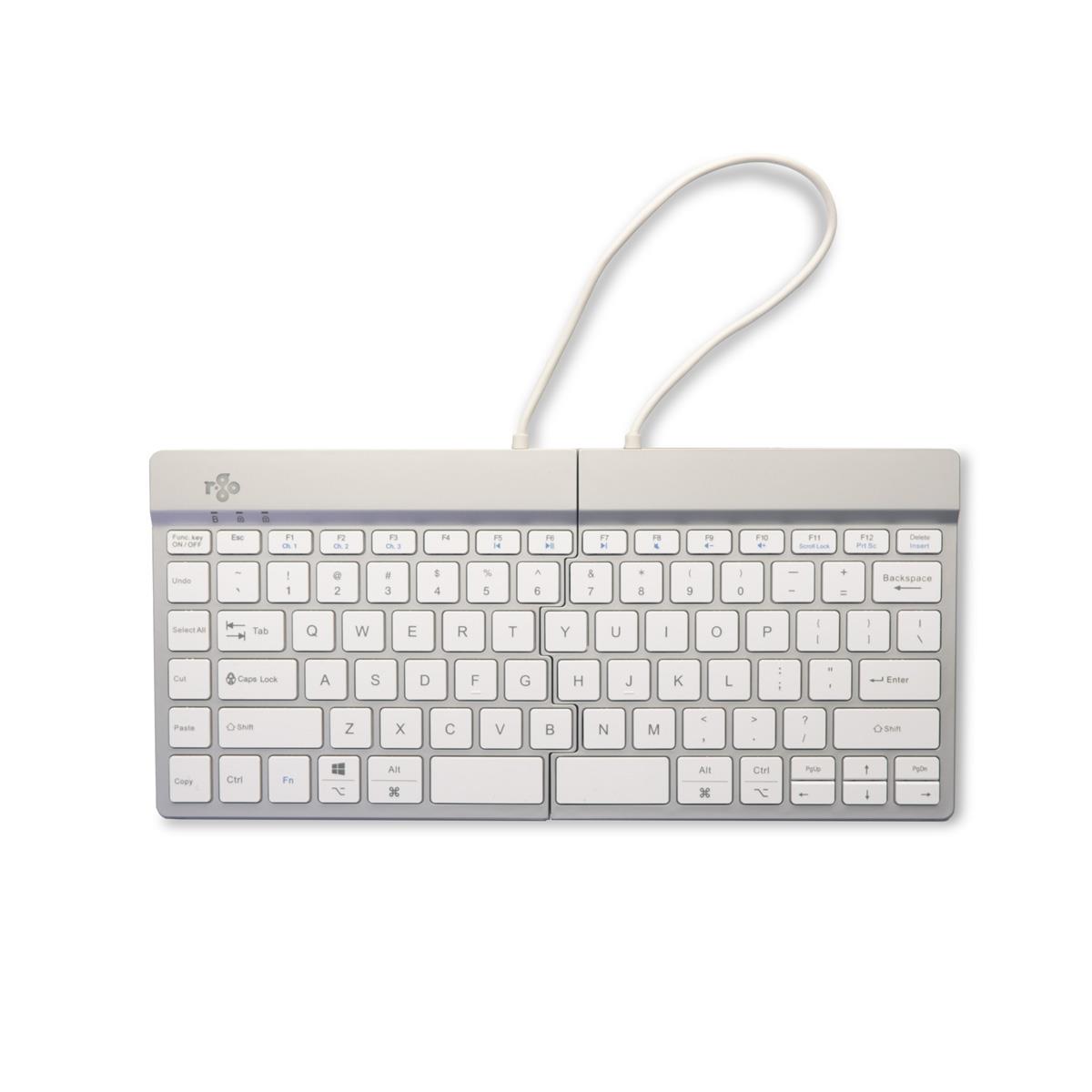 Split Break Ergonomic - Keyboard - Wireless - White - Qwerty Us
