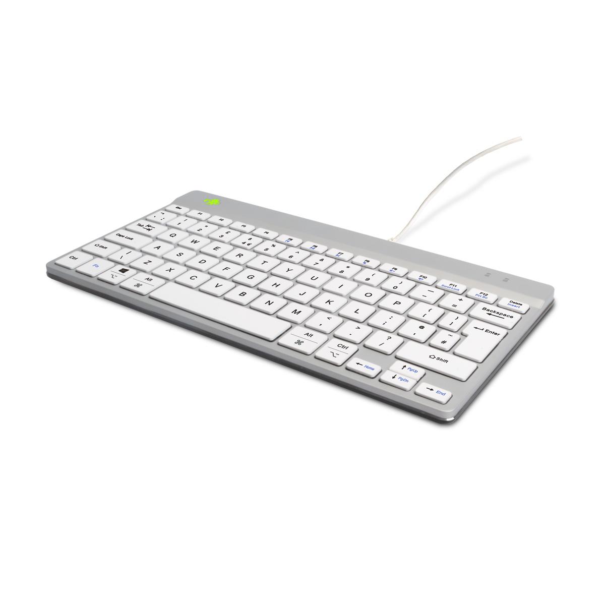 Compact Break ergonomic - Keyboard - Wired - White - Qwerty Uk