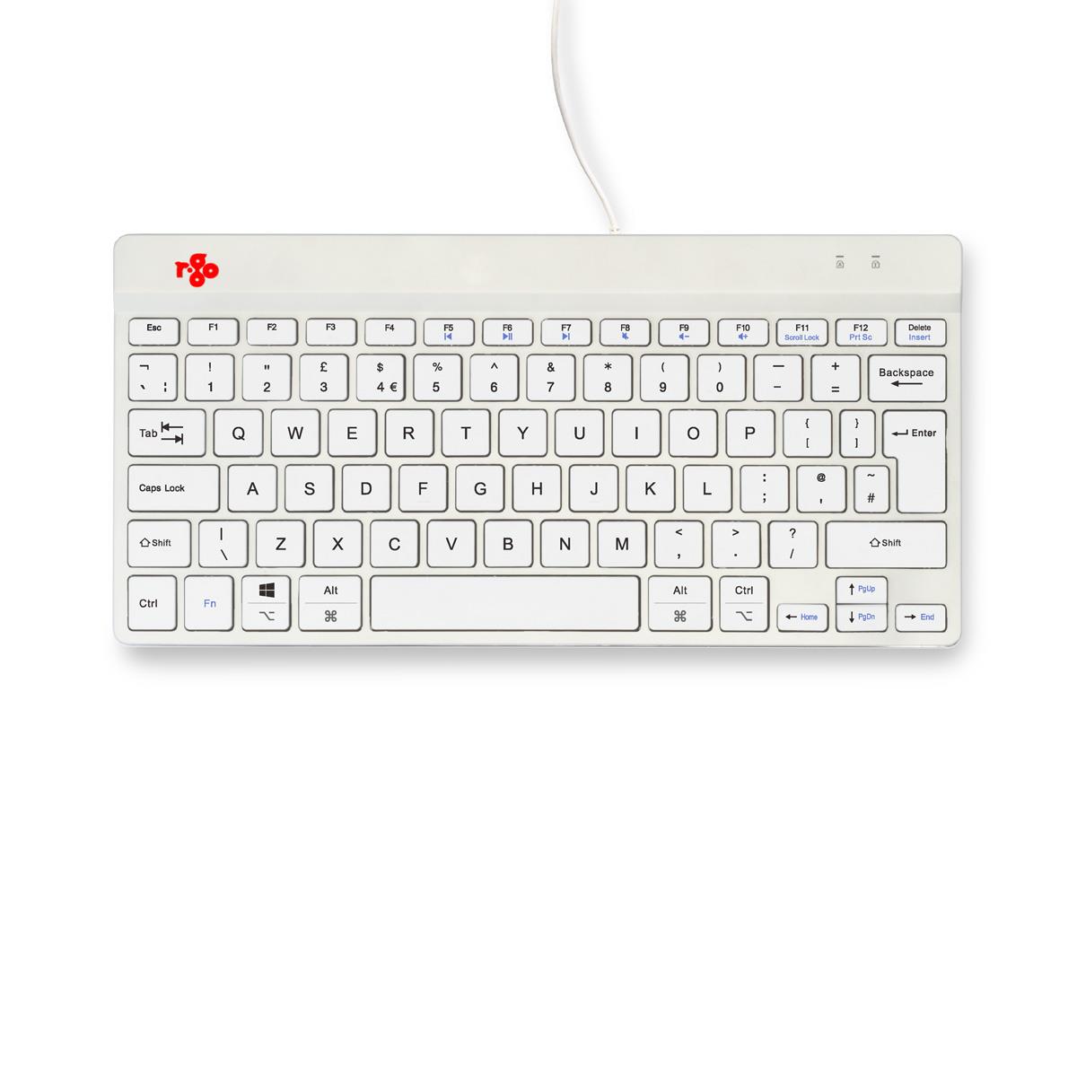 Compact Break ergonomic - Keyboard - Wired - White - Qwerty Uk