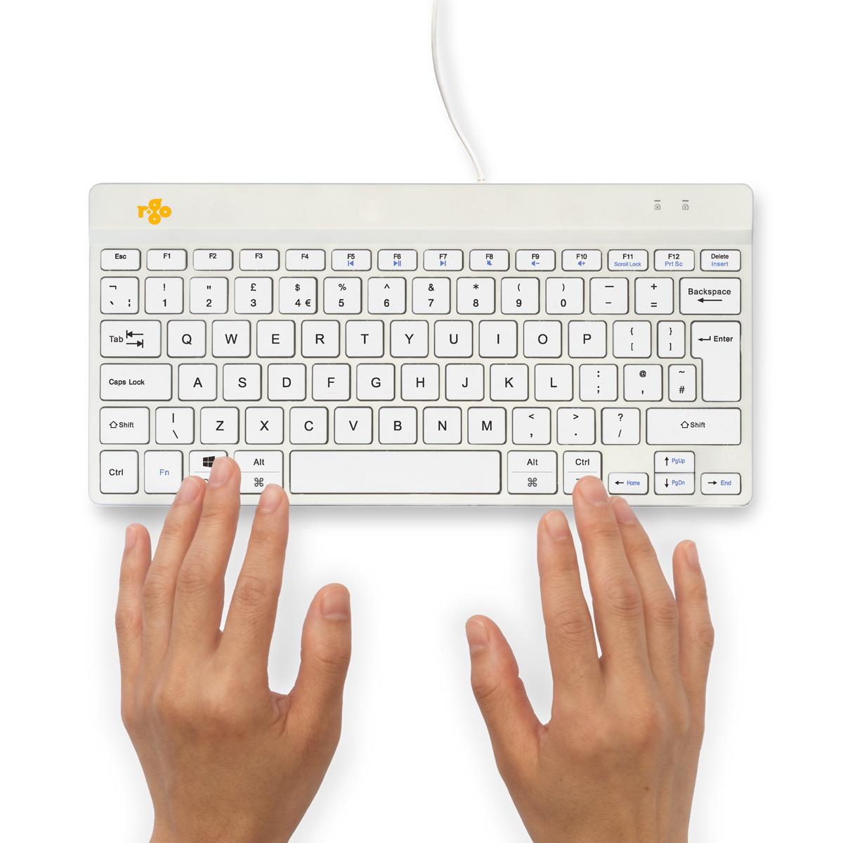 Compact Break ergonomic - Keyboard - Wired - White - Qwerty Uk