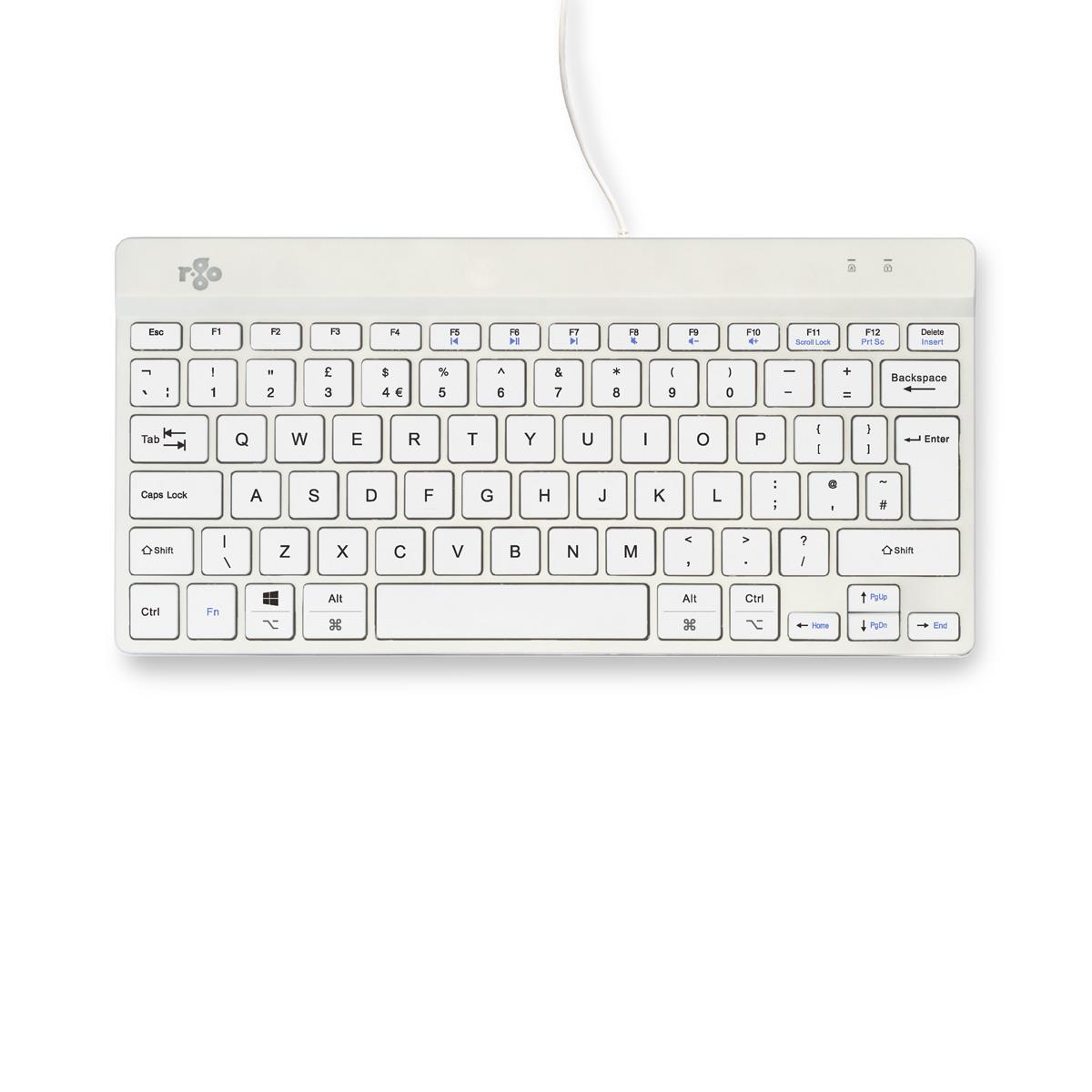 Compact Break ergonomic - Keyboard - Wired - White - Qwerty Uk