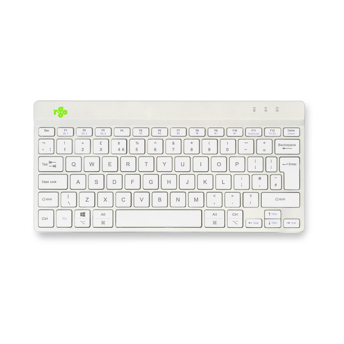 Compact Break Ergonomic - Keyboard - Wireless - White - Qwerty Uk