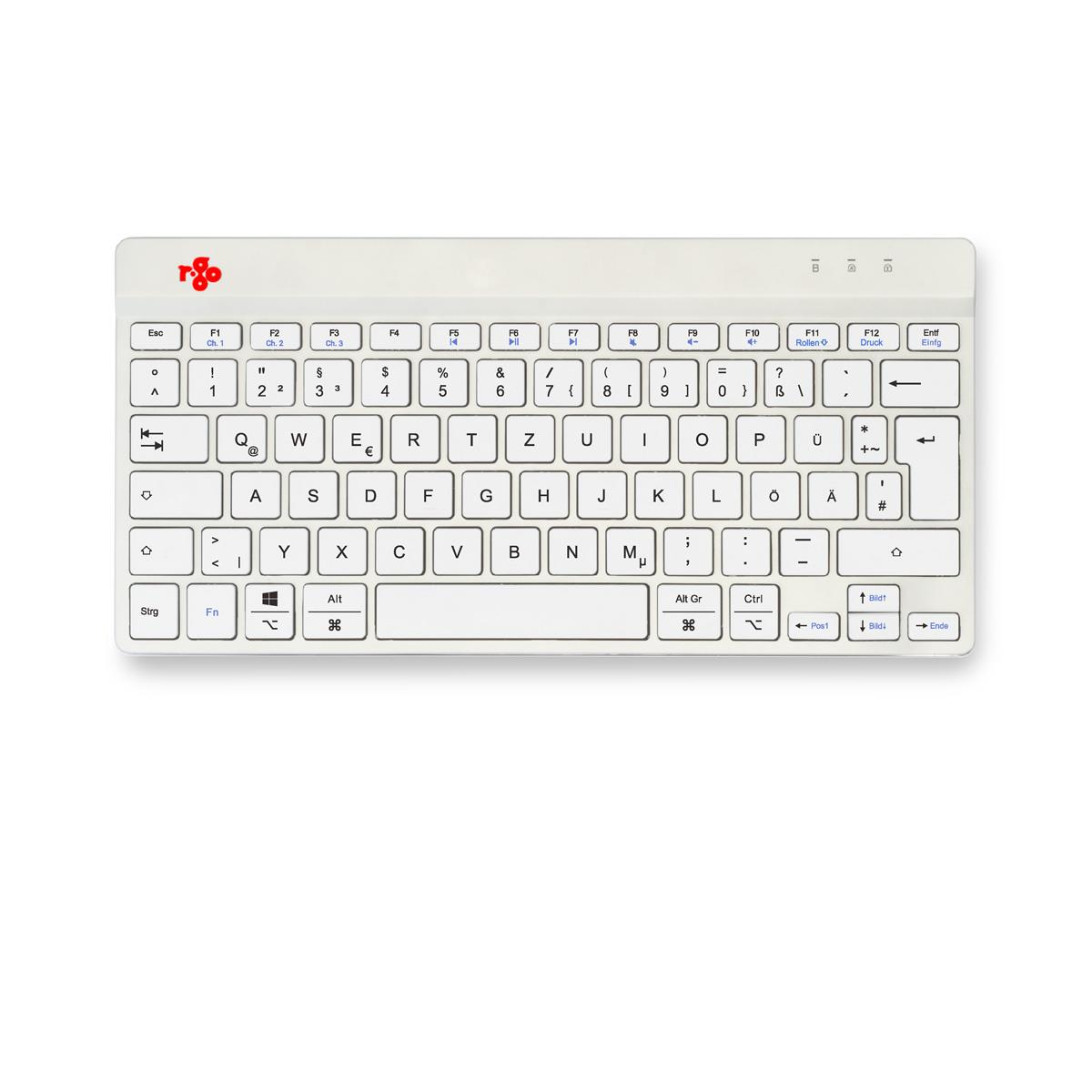 Compact Break Ergonomic - Keyboard - Wireless - White - Qwertz German