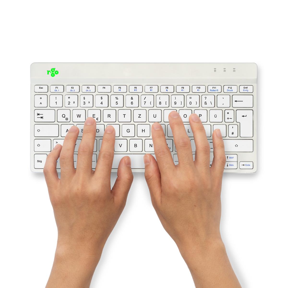 Compact Break Ergonomic - Keyboard - Wireless - White - Qwertz German