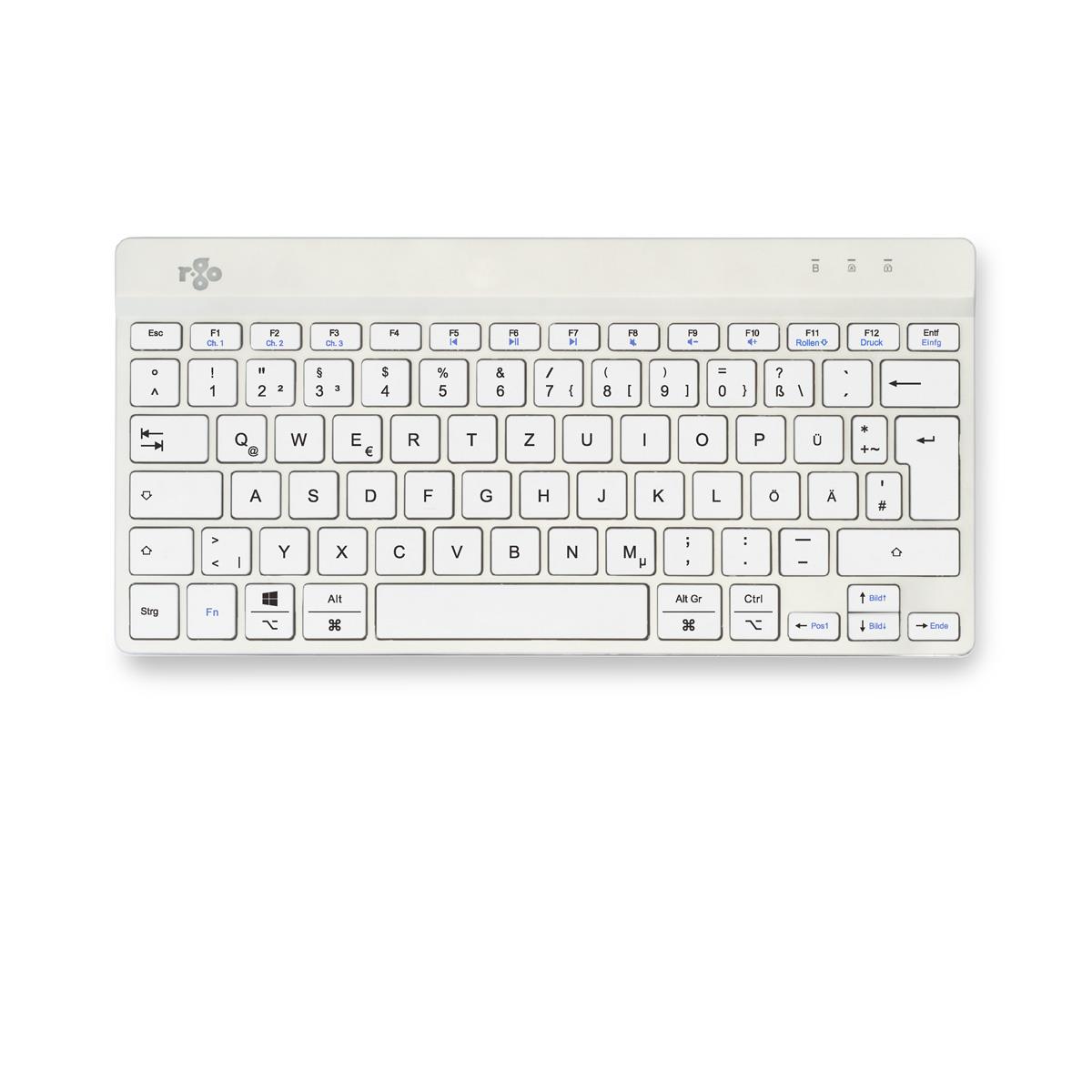 Compact Break Ergonomic - Keyboard - Wireless - White - Qwertz German