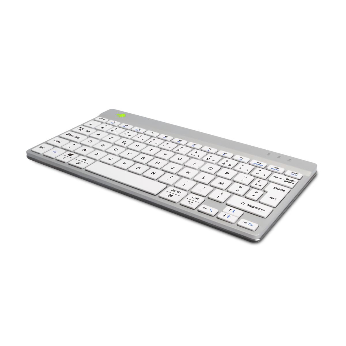 Compact Break Ergonomic - Keyboard - Wireless - White - Azerty French