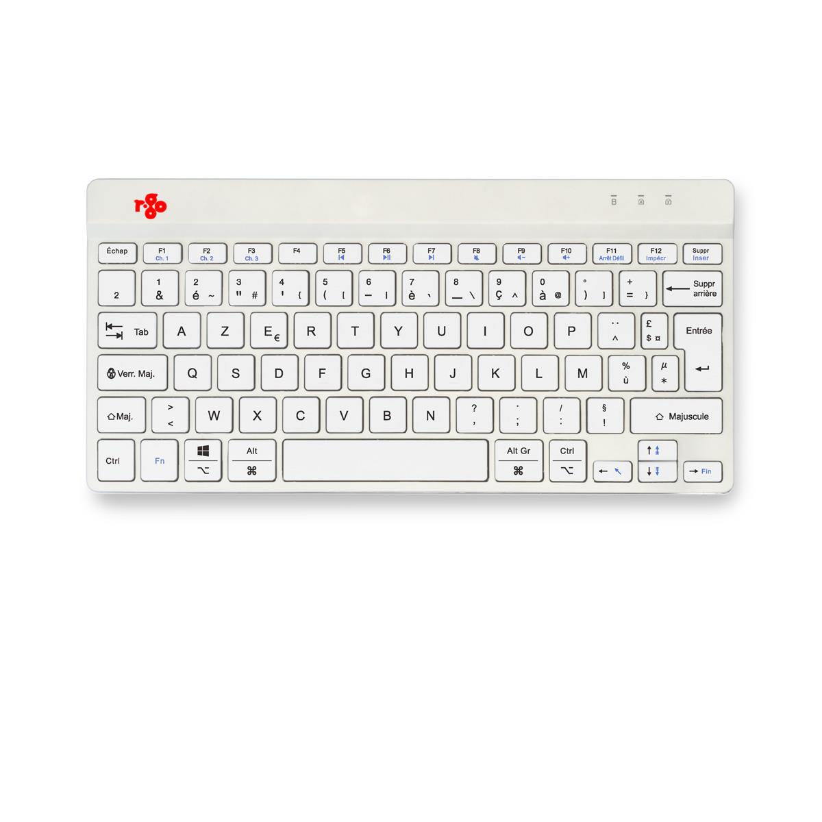 Compact Break Ergonomic - Keyboard - Wireless - White - Azerty French