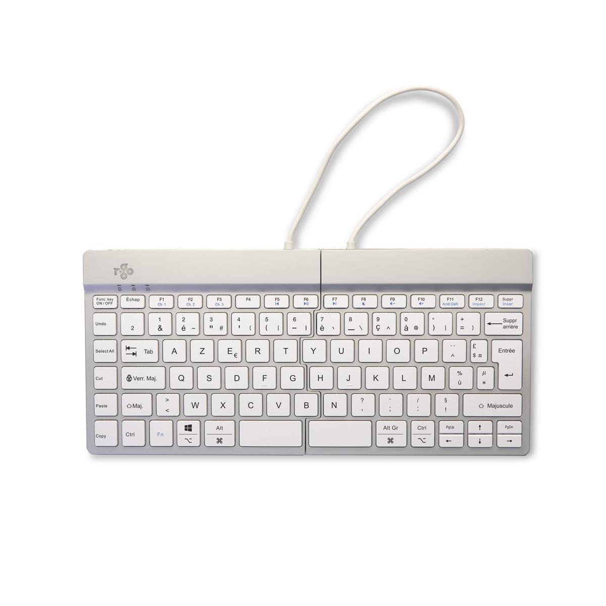 Split Break Ergonomic - Keyboard  - Wireless - White - Azerty French