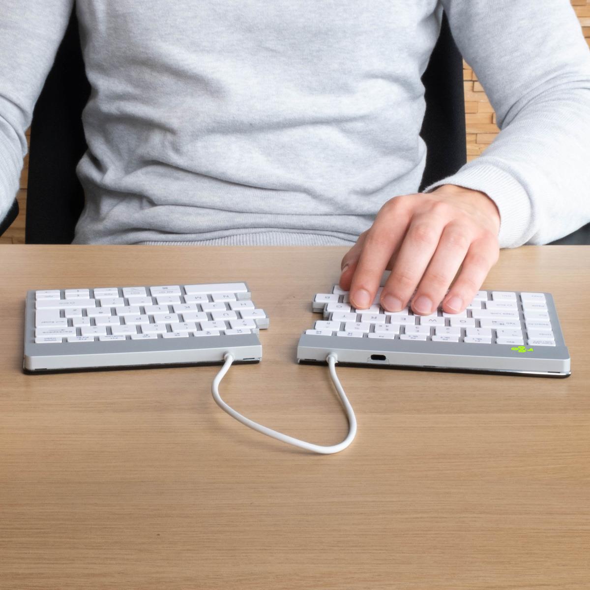 Split Break Ergonomic - Keyboard  - Wireless - White - Azerty French