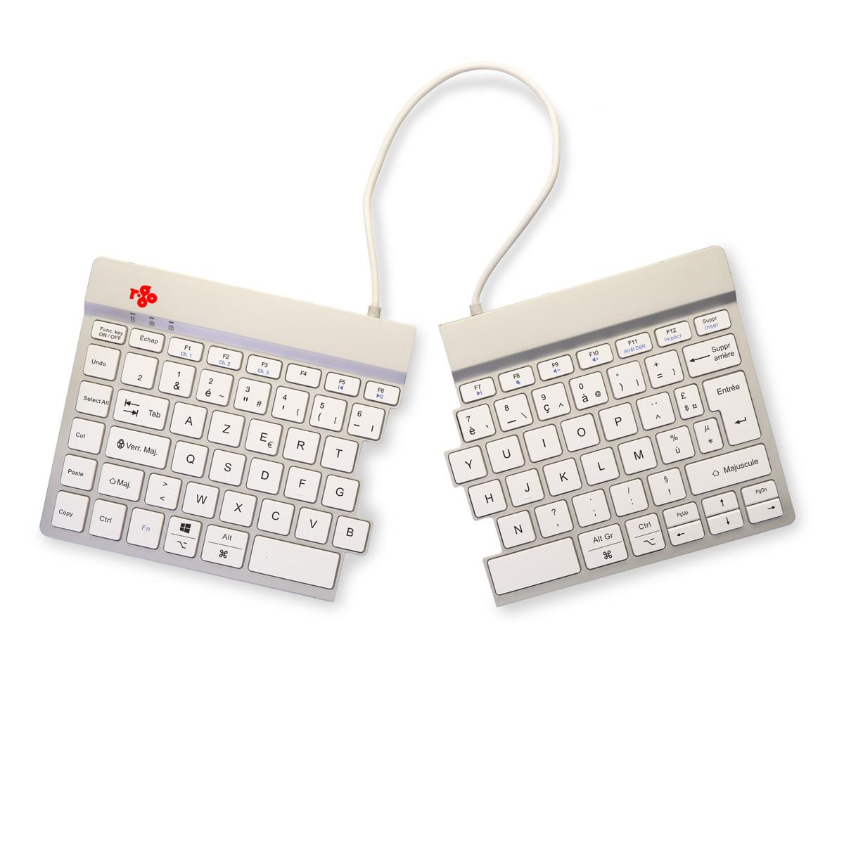 Split Break Ergonomic - Keyboard  - Wireless - White - Azerty French