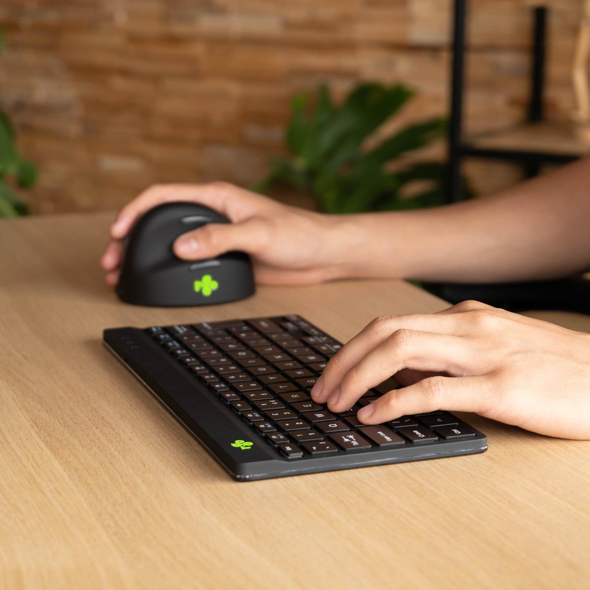 Compact Break Ergonomic - Keyboard - Wireless - Black - Qwerty Uk