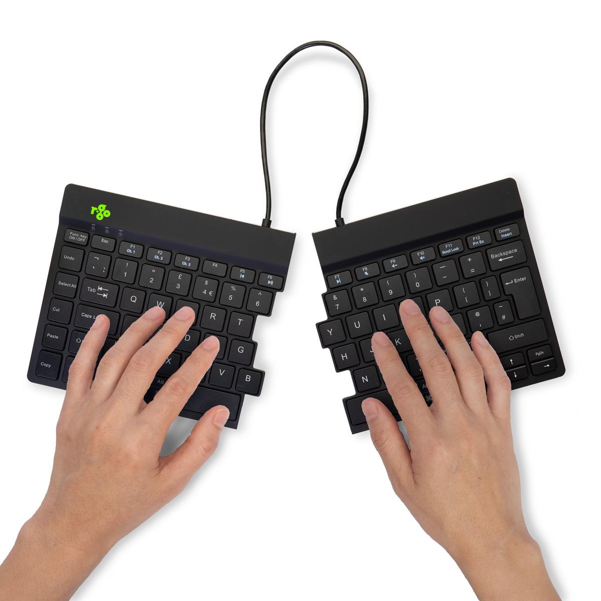 Split Break Ergonomic - Keyboard - Wireless - Black - Qwerty Uk