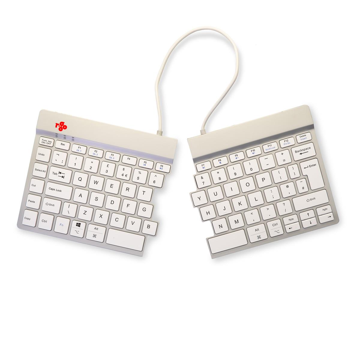 Split Break Ergonomic - Keyboard - Wireless - White - Qwerty Uk