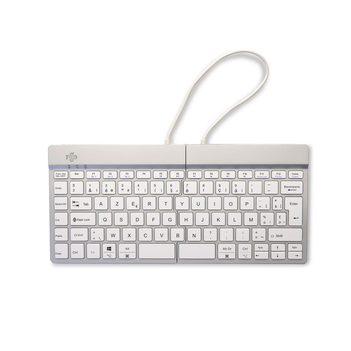 Split Break Ergonomic - Keyboard - Wireless - White - Azerty Belgian