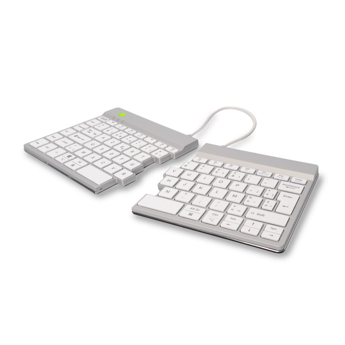 Split Break Ergonomic - Keyboard - Wireless - White - Azerty Belgian